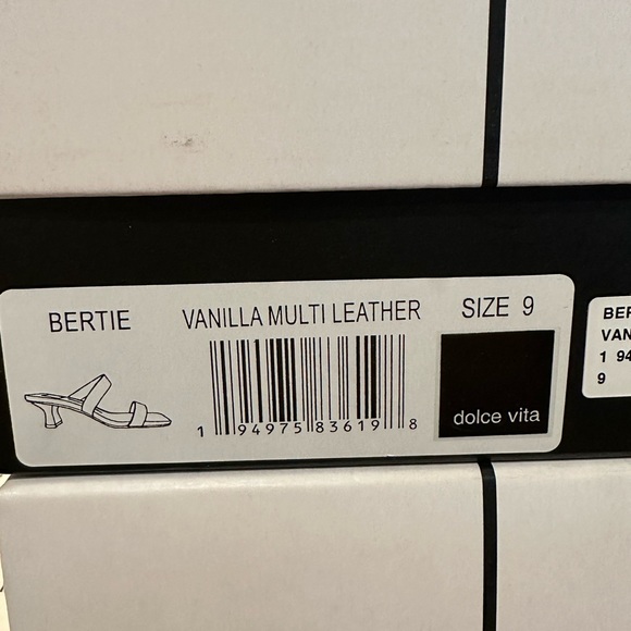 Dolce Vita BERTIE kitten heel sandal - Size 9. Color: Vanilla multi-leather. - Picture 7 of 8